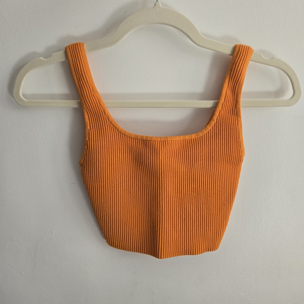 Babaton Sculpt Knit Squareneck Cropped Tank